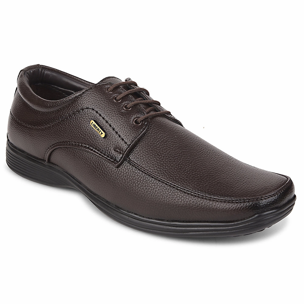 Lace Up Athletic Shoes Fortune Brown Formal Lacing Derby Shoes For Men R573-05 By Liberty