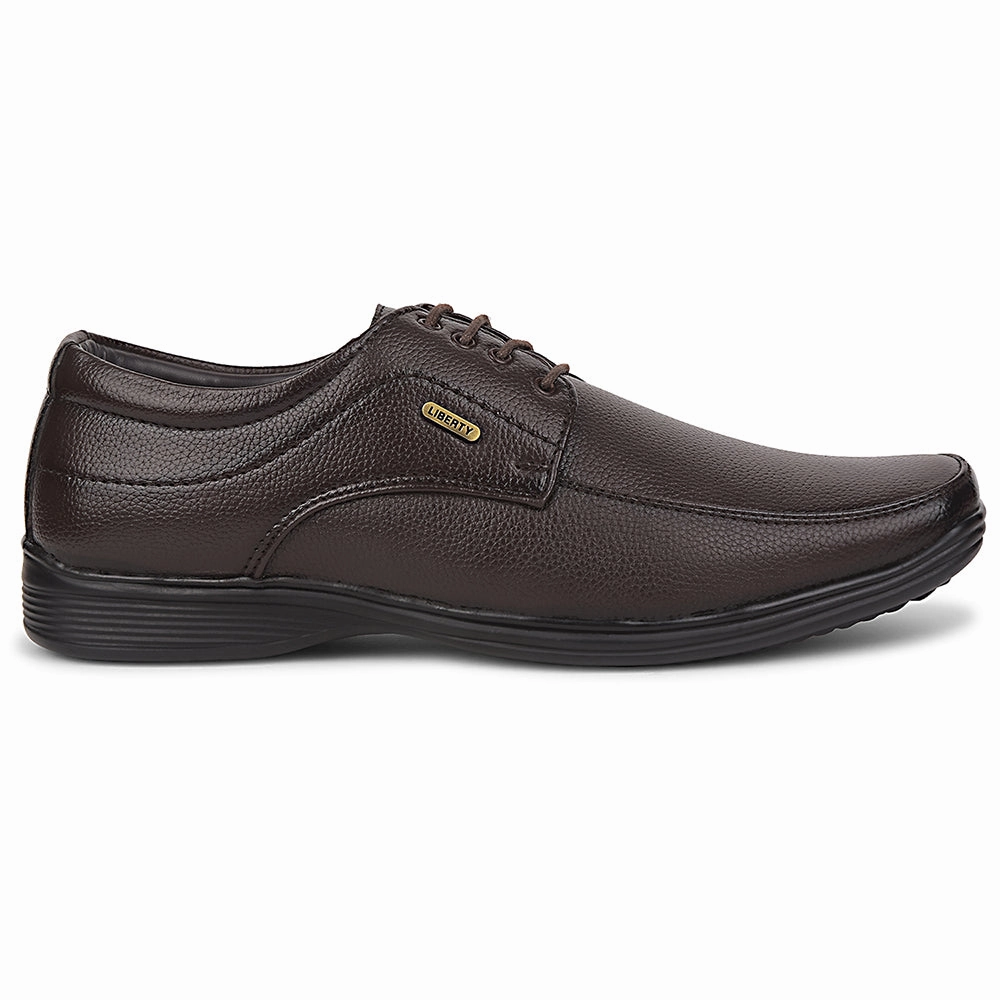 Casual Lace Up Shoes Fortune Brown Formal Lacing Derby Shoes For Men R573-05 By Liberty