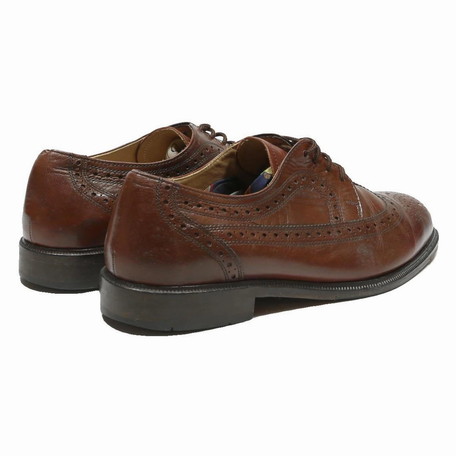 GALLUS Mens Brogue Leather Shoes Brown UK 8.5 Classic Lace-Up Dress Formal Topshop Brogues