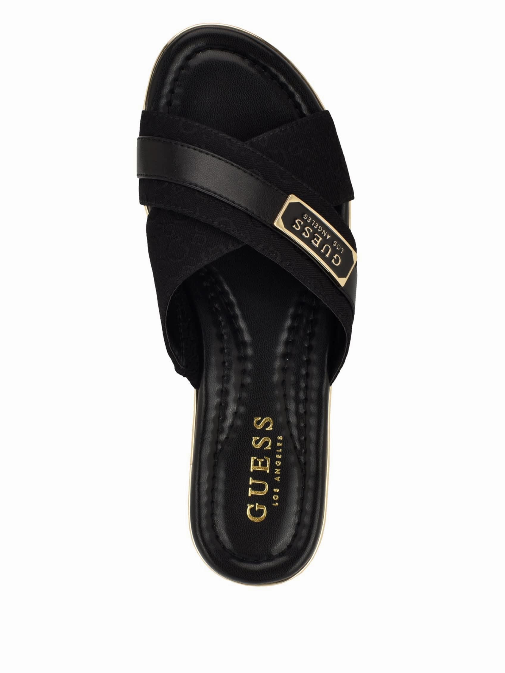 Keyes Crisscross Logo Slides Pretty You Slippers Uk