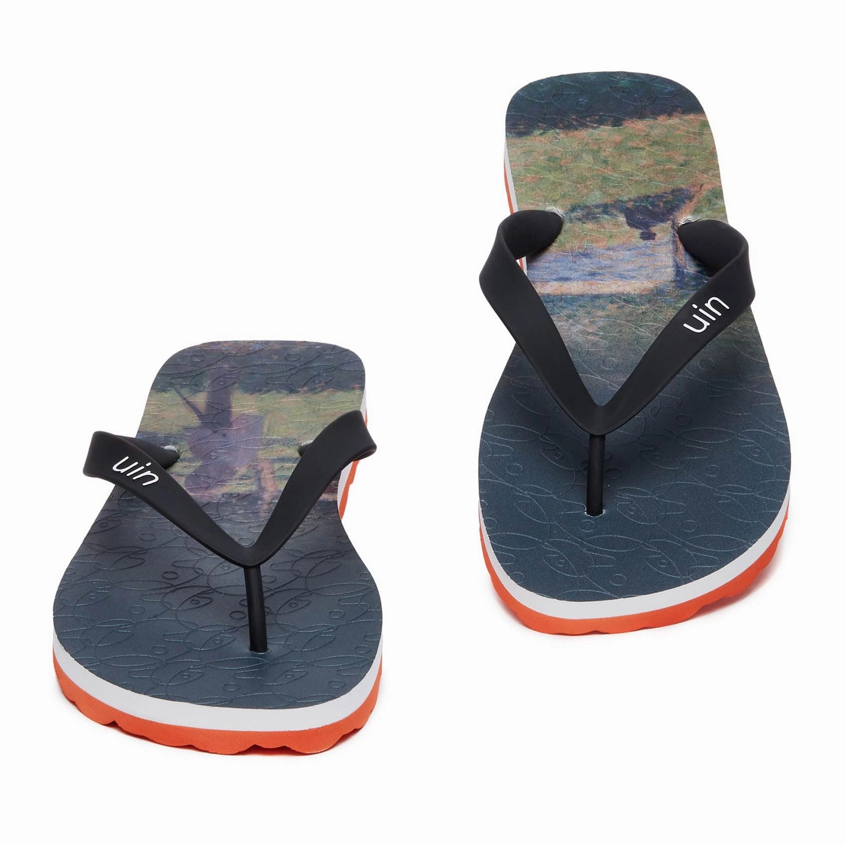 Dunnet Flower Buttersoft Leather Sandals Georges Seurat Study for La Grande Jatte Blanes Men