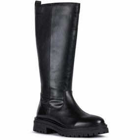 Geox D Iridea C Boots Skin Tight Knee High Boots