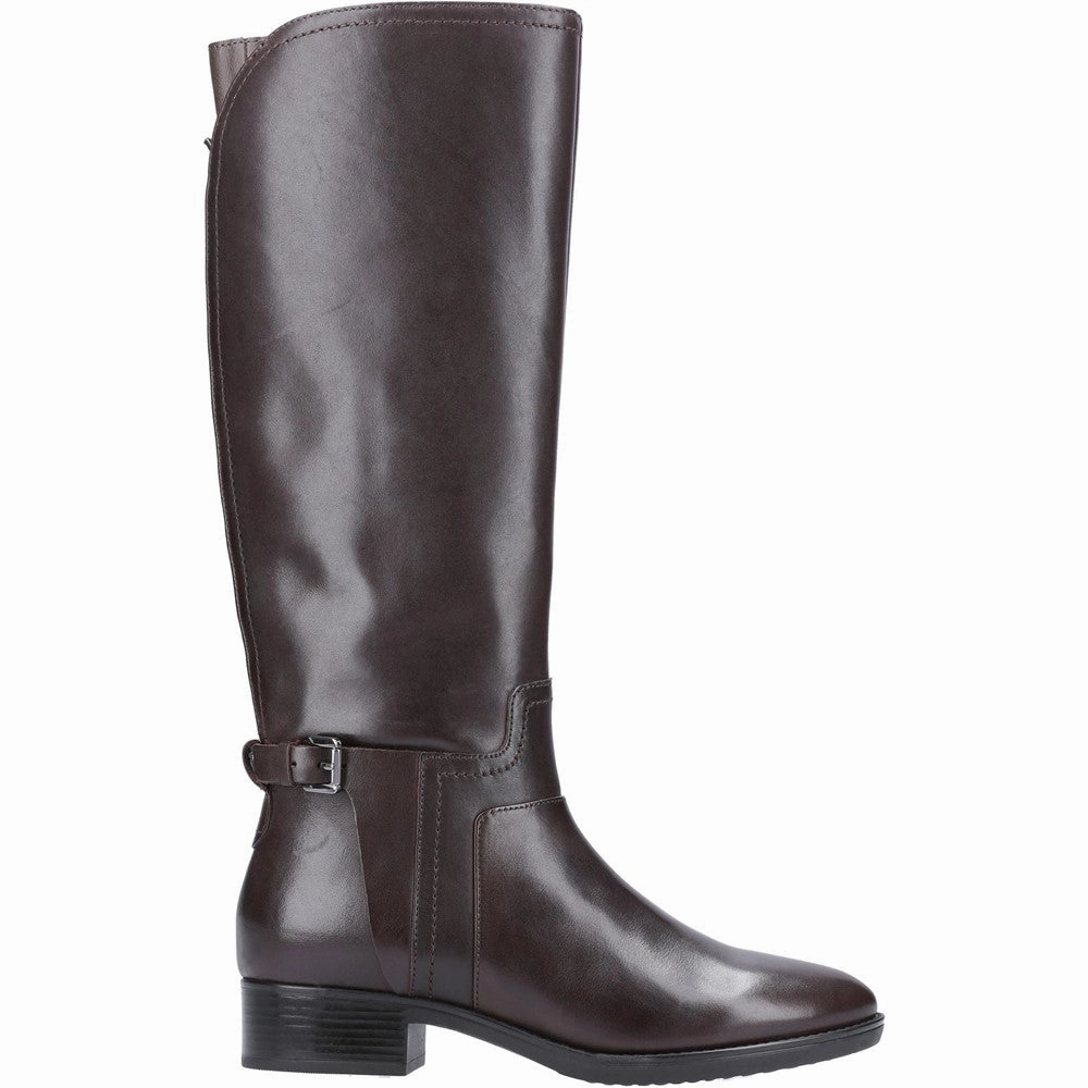 Geox Felicity Long Boot Wedge Knee High Boots Wide Calf
