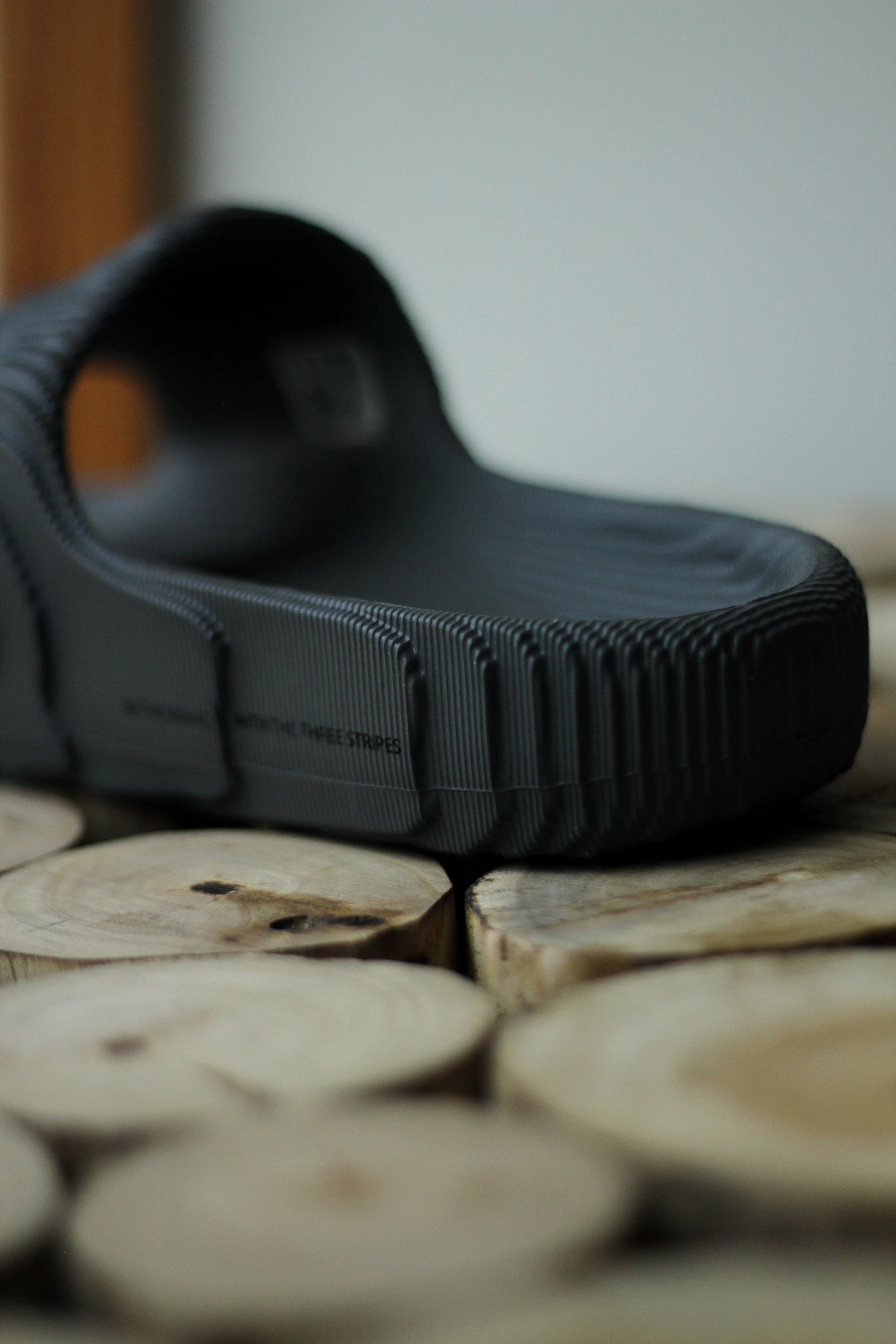 Slippers White Knit ADILETTE 22 "CORE BLACK"