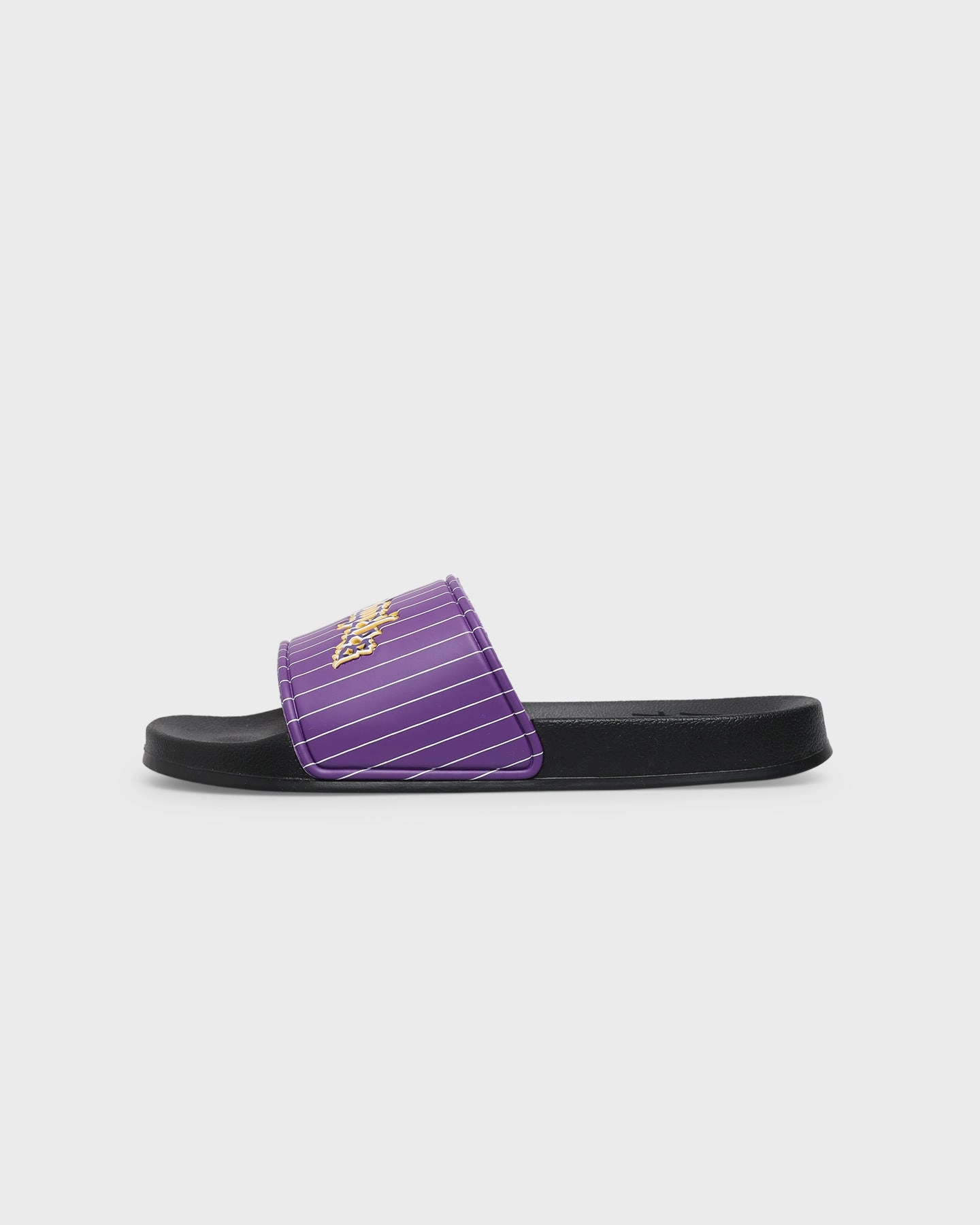 Goat Crew Los Angeles Slides Purple/Yellow Heeled Slides