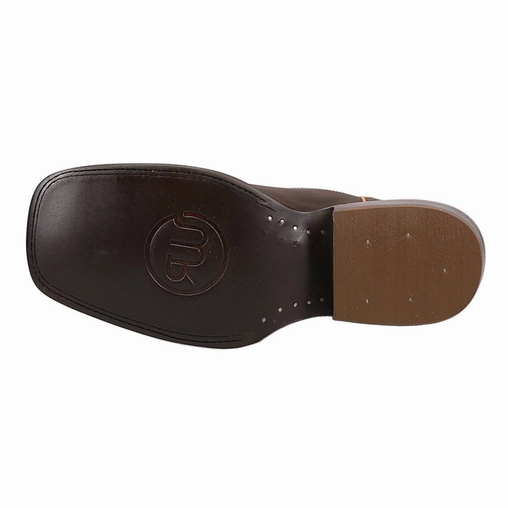 All Weather Boots Goat Embroidered Wide Square Toe Cowboy Boots