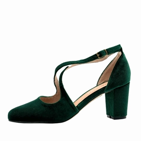 Classic High Heels Oren Velvet Mary Jane Heels
