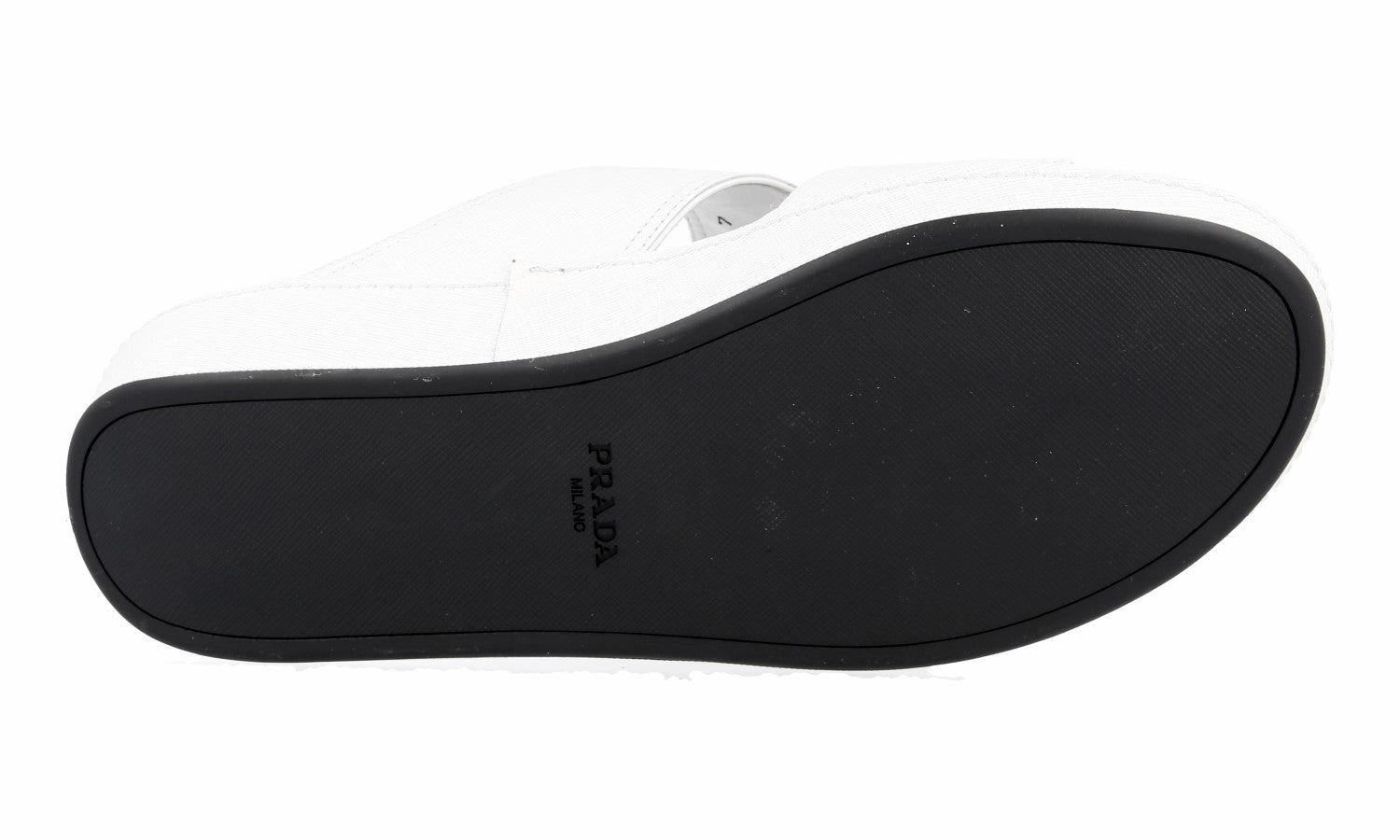 Bunion Corrector Sandals Prada Men's White Saffiano Leather Sandals 2X2938