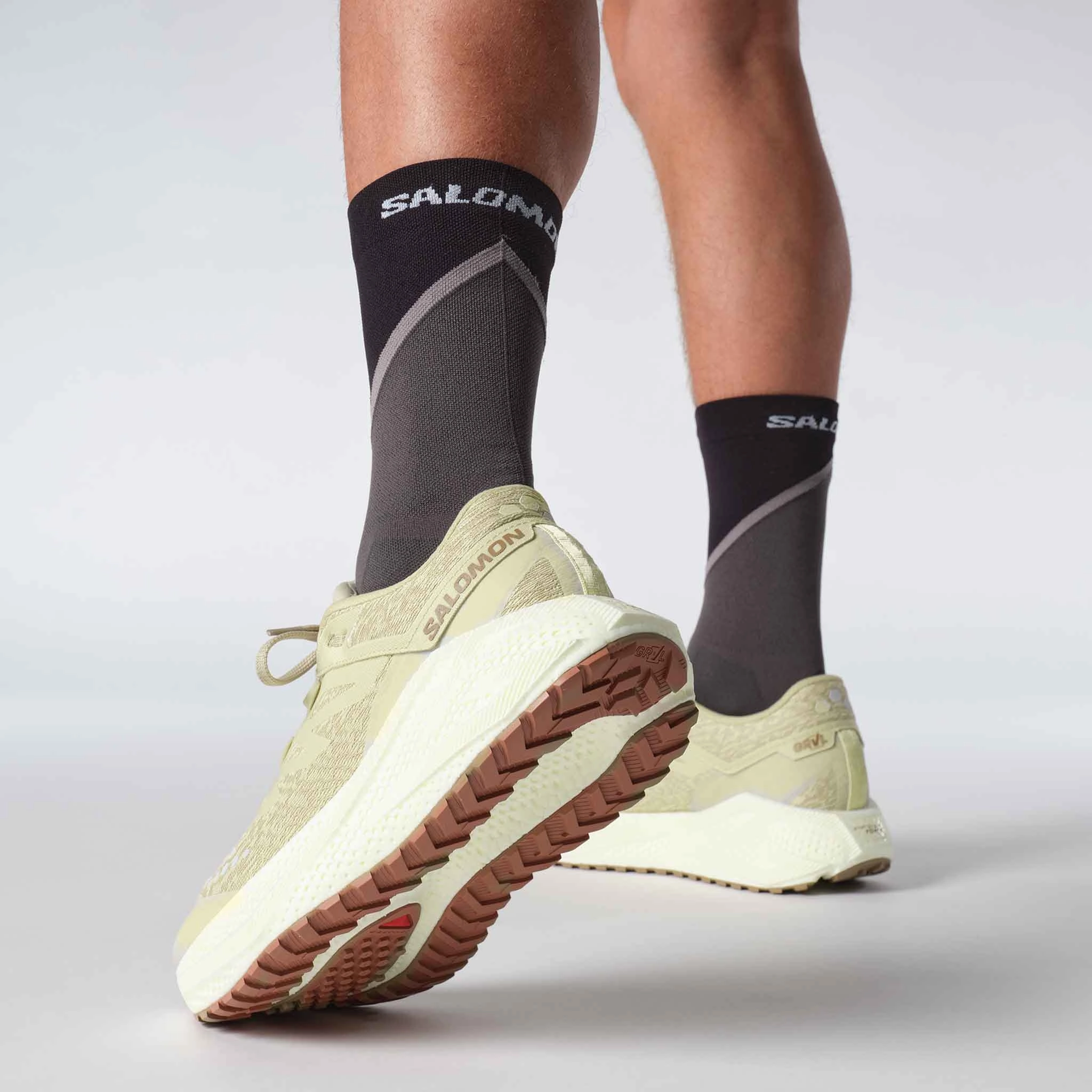 Best Trail Shoes For Snow Salomon | Men's Aero Glide 3 GRVL Running Shoes - Green Haze/Vanilla Ice/Russet