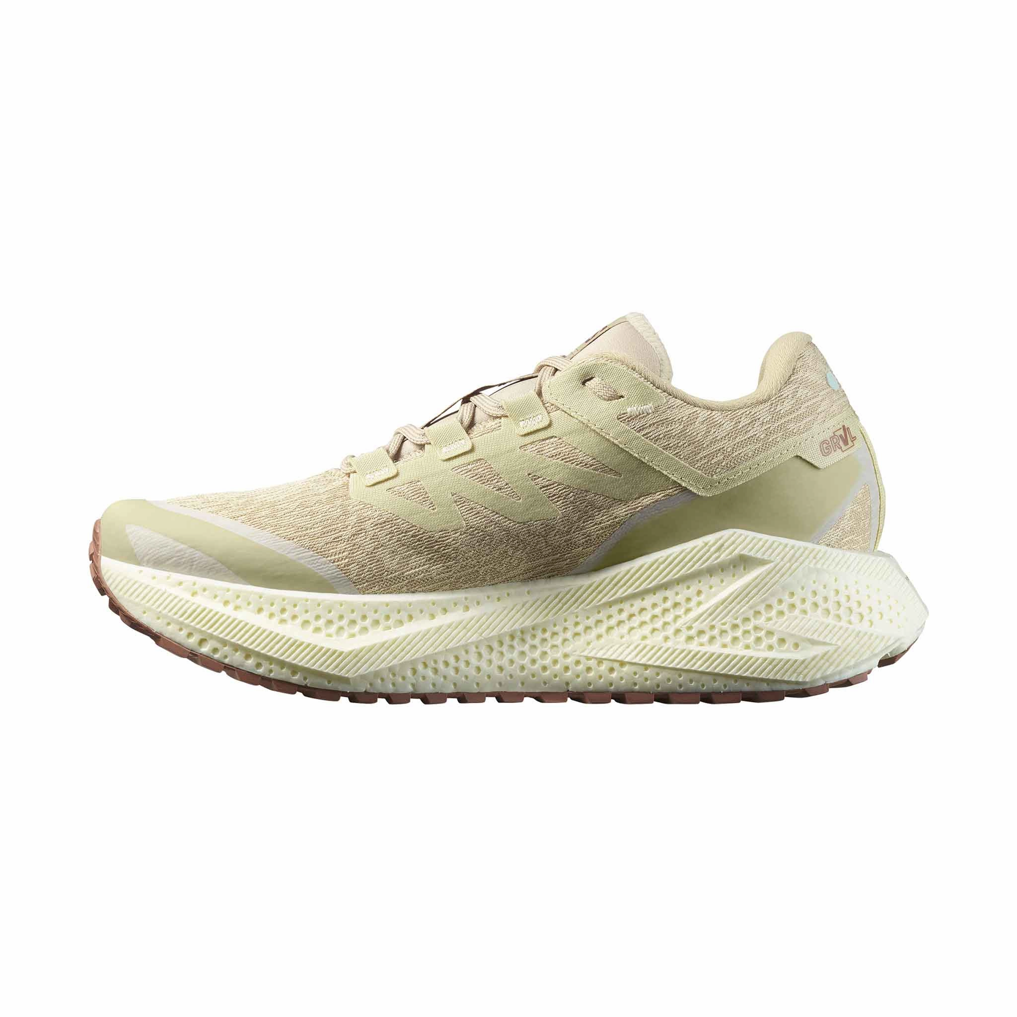 Most Cushioned Trail Running Shoes Salomon | Men's Aero Glide 3 GRVL Running Shoes - Green Haze/Vanilla Ice/Russet