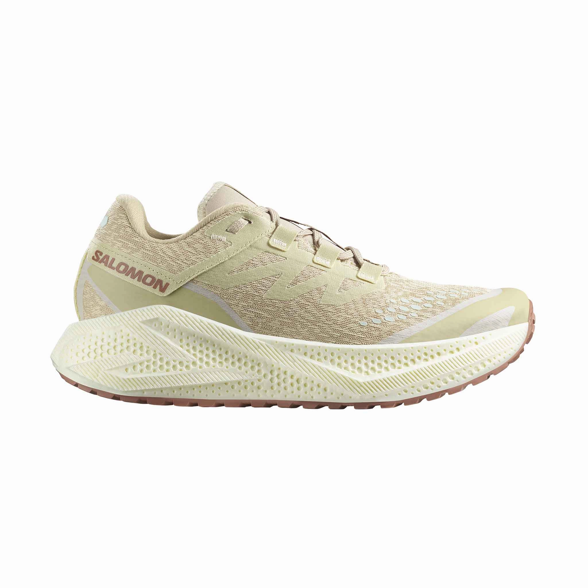 Salomon | Men's Aero Glide 3 GRVL Running Shoes - Green Haze/Vanilla Ice/Russet Trail Running Shoes On Clearance