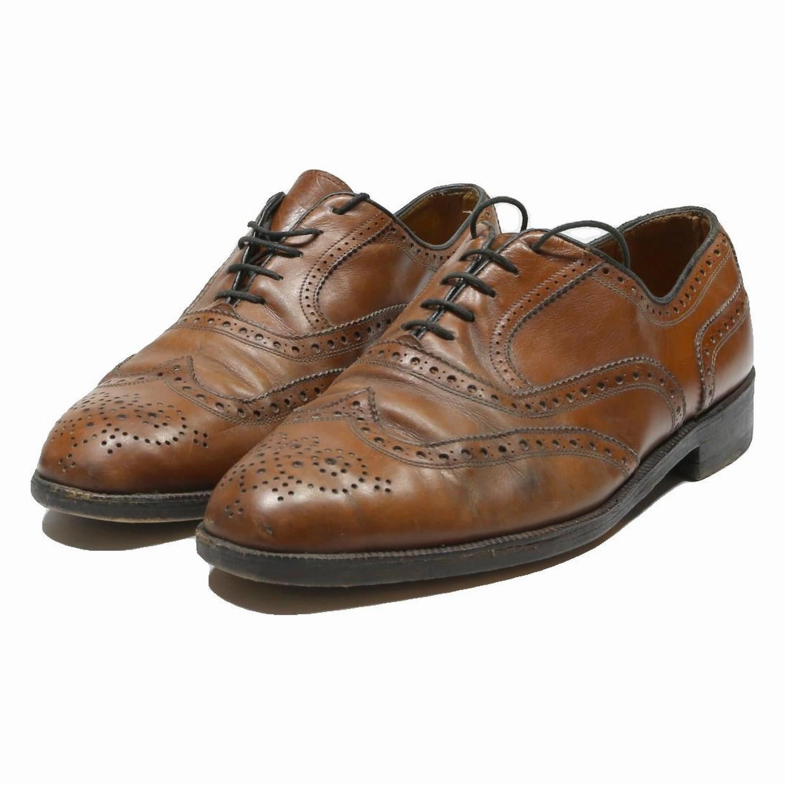 BALLY Mens Brogue Shoes Leather Brown UK 10 Classic Dress Formal Elegant Meermin Brogues