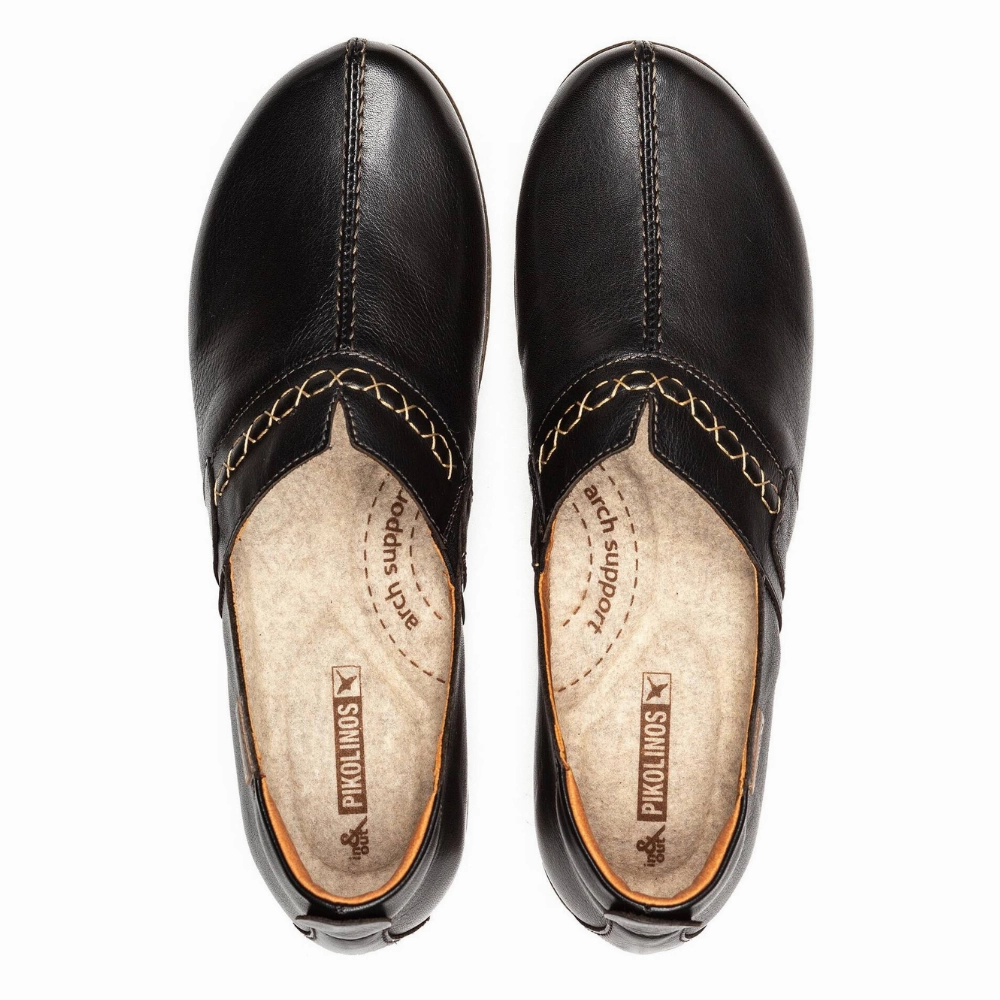 Mountain Clogs Nubuck Leather Pikolinos Granada Black Leather Clog (Women's)