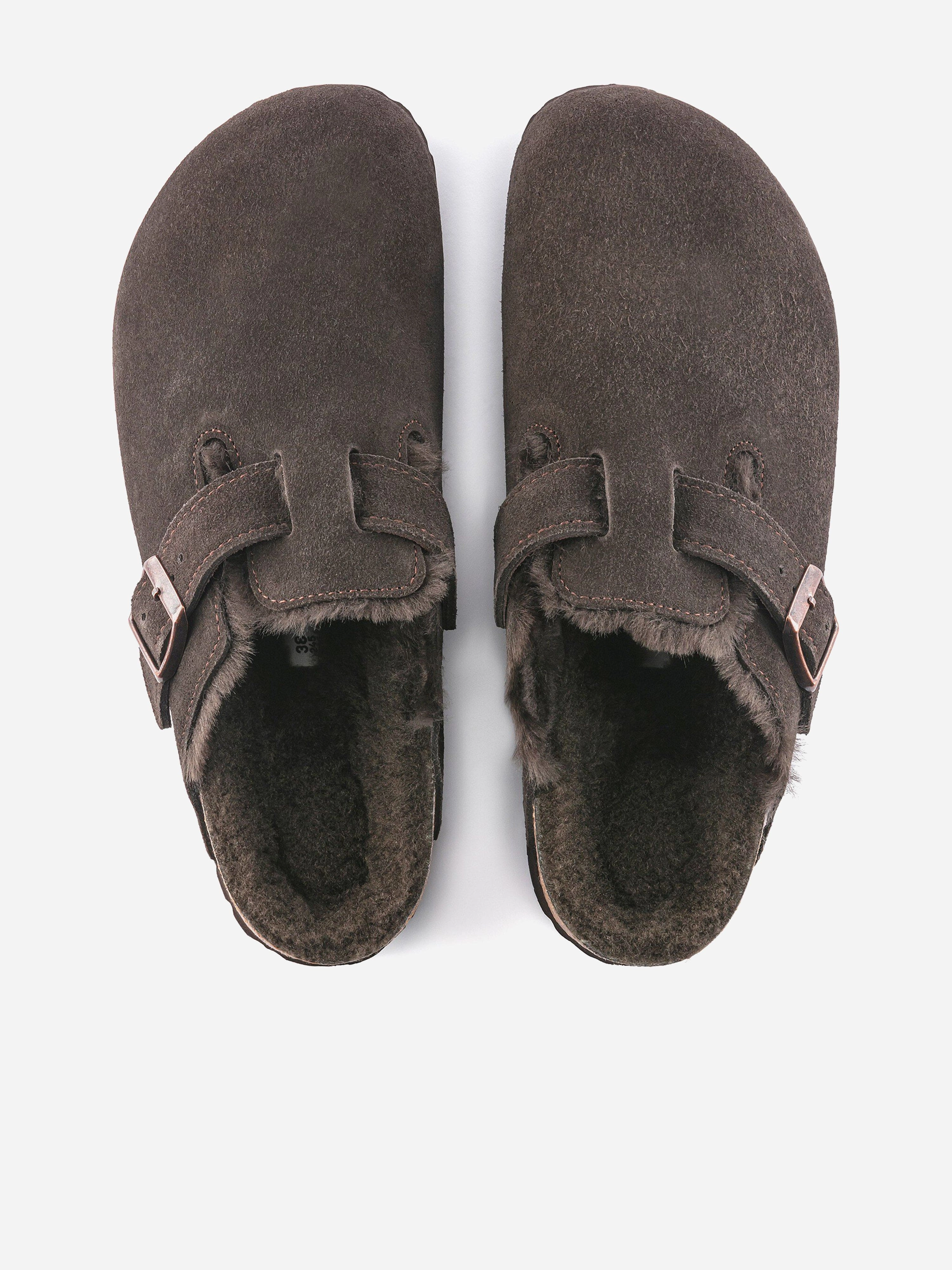 Clogs India BIRKENSTOCK Boston Shearling Clogs in Brown