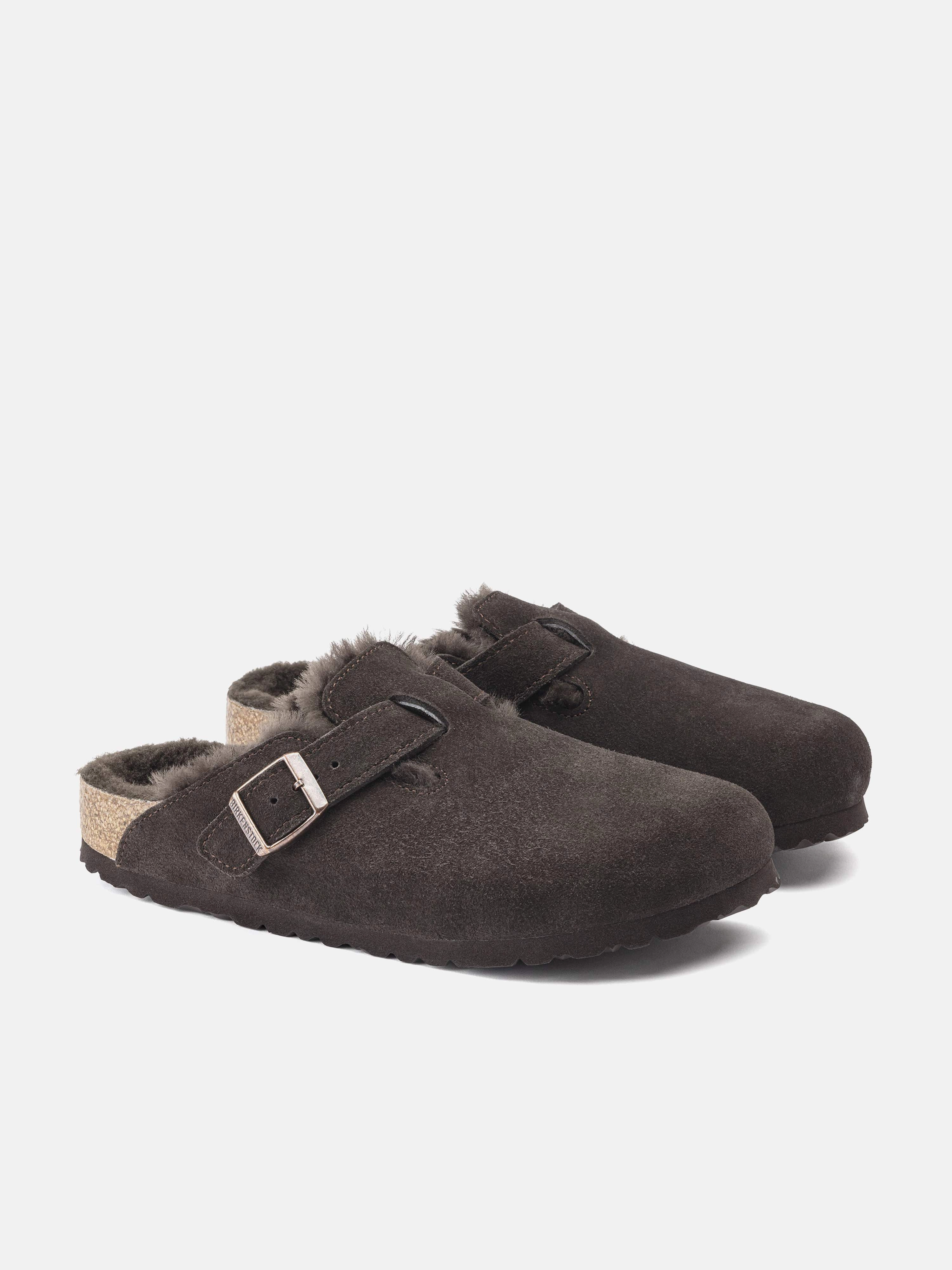 Crush Clogs BIRKENSTOCK Boston Shearling Clogs in Brown