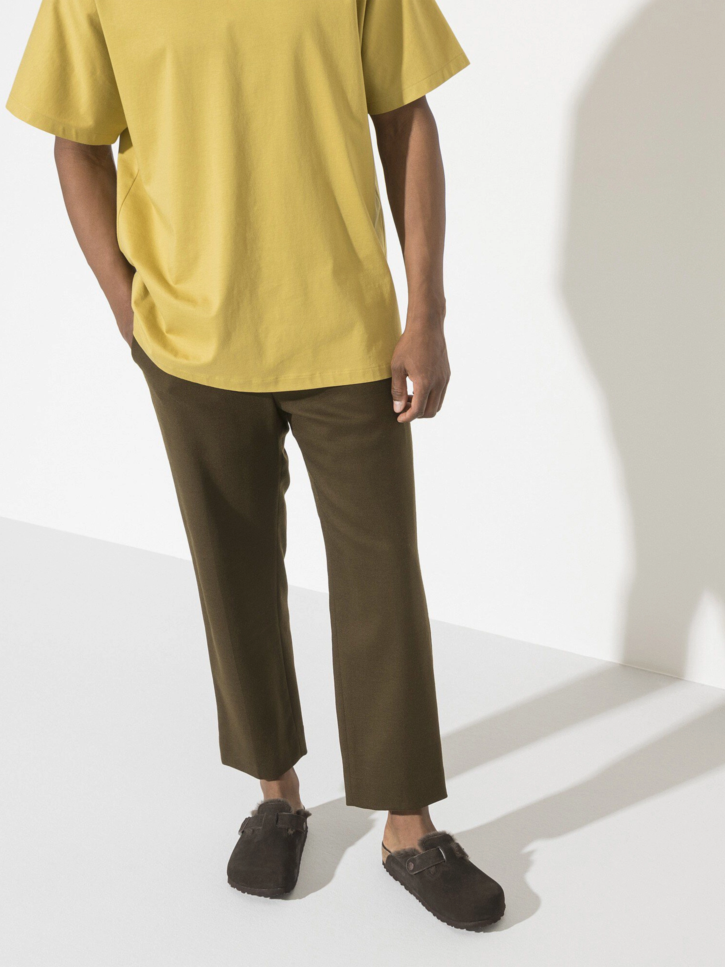 BIRKENSTOCK Boston Shearling Clogs in Brown Western Boot Clogs