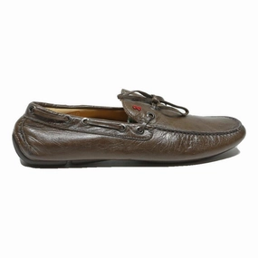 GUIMARAES Womens Leather Loafers Brown UK 6 Classic Soft Moccasin Slip On Loafers With Buttoned Shirt