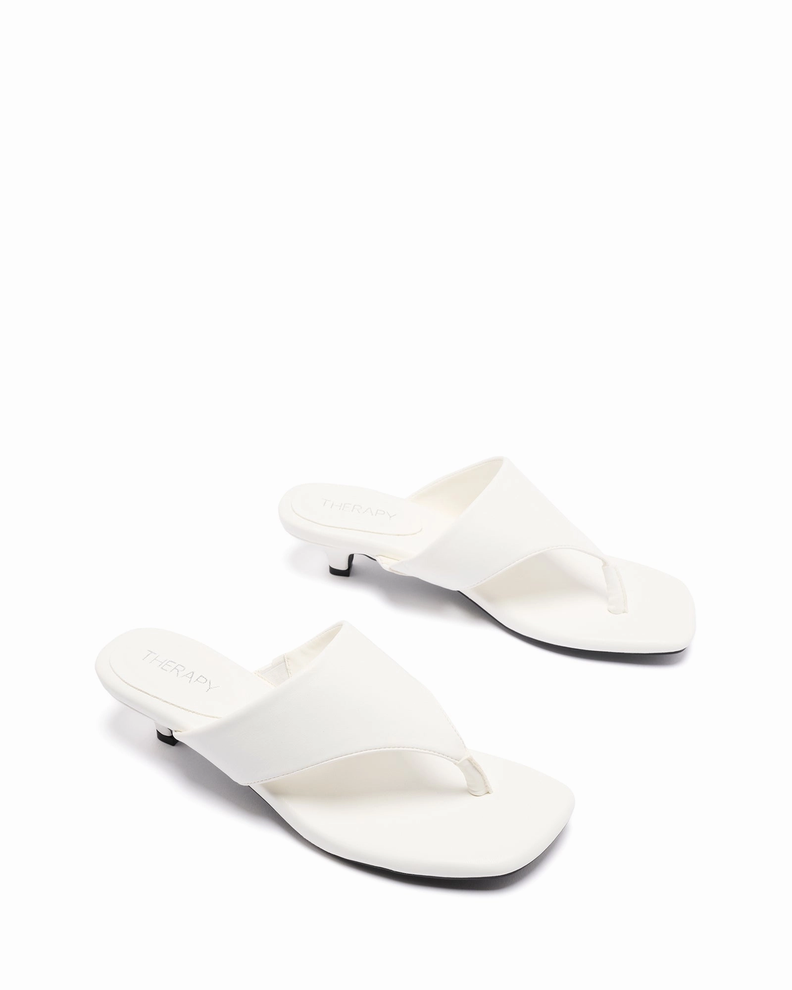 Hailey Thong Heel White Dress High Heels