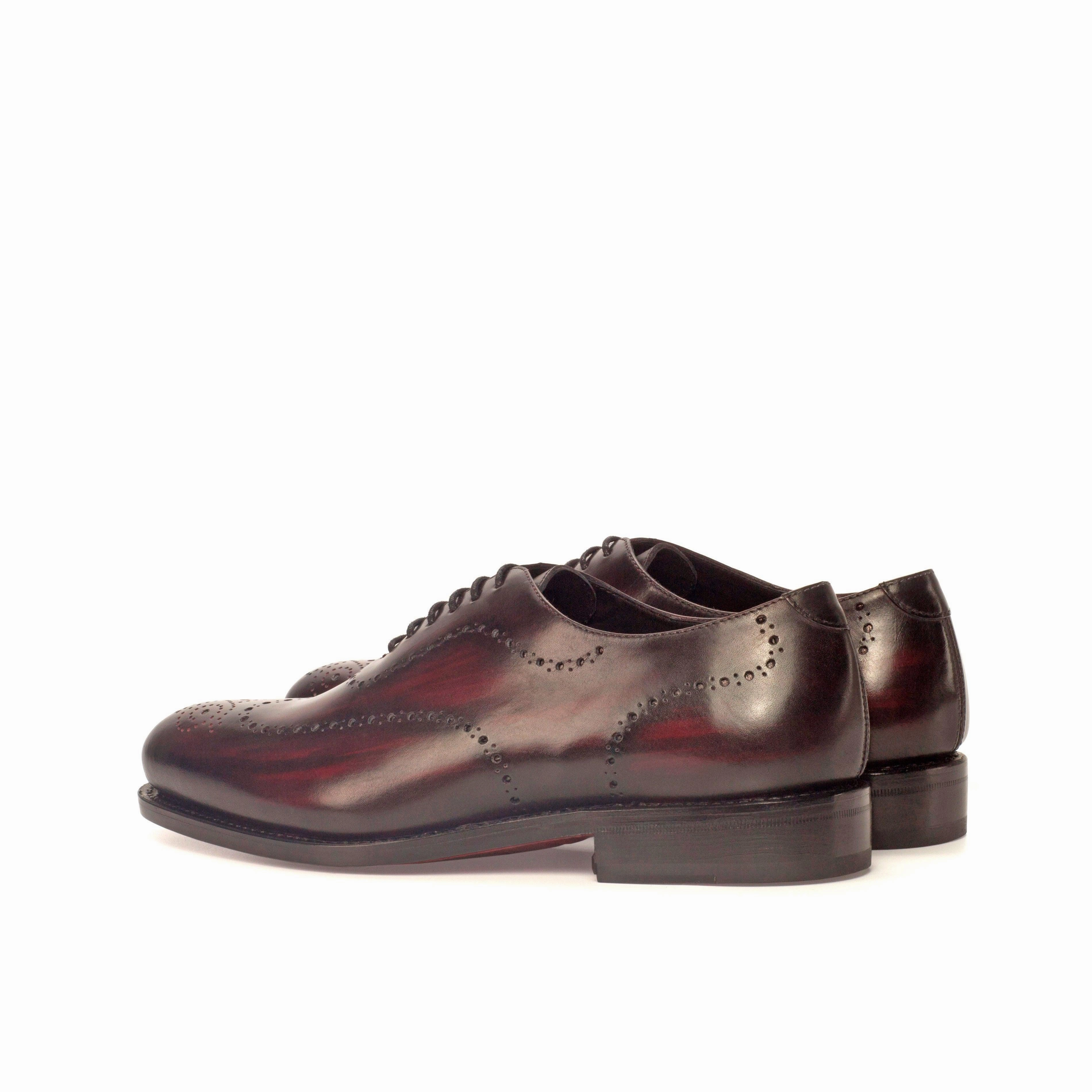 Burgundy Patina Leather Wholecut Shoes Iconic Brogues
