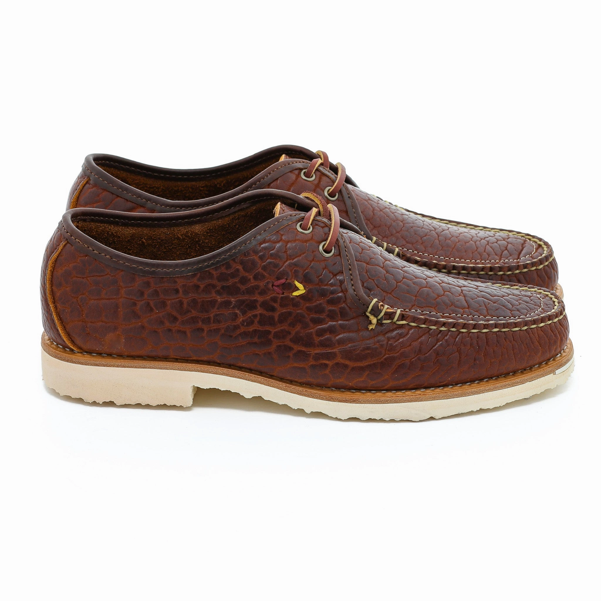 Thick Sole Derby Shoes Casco Derby - Cognac Bison