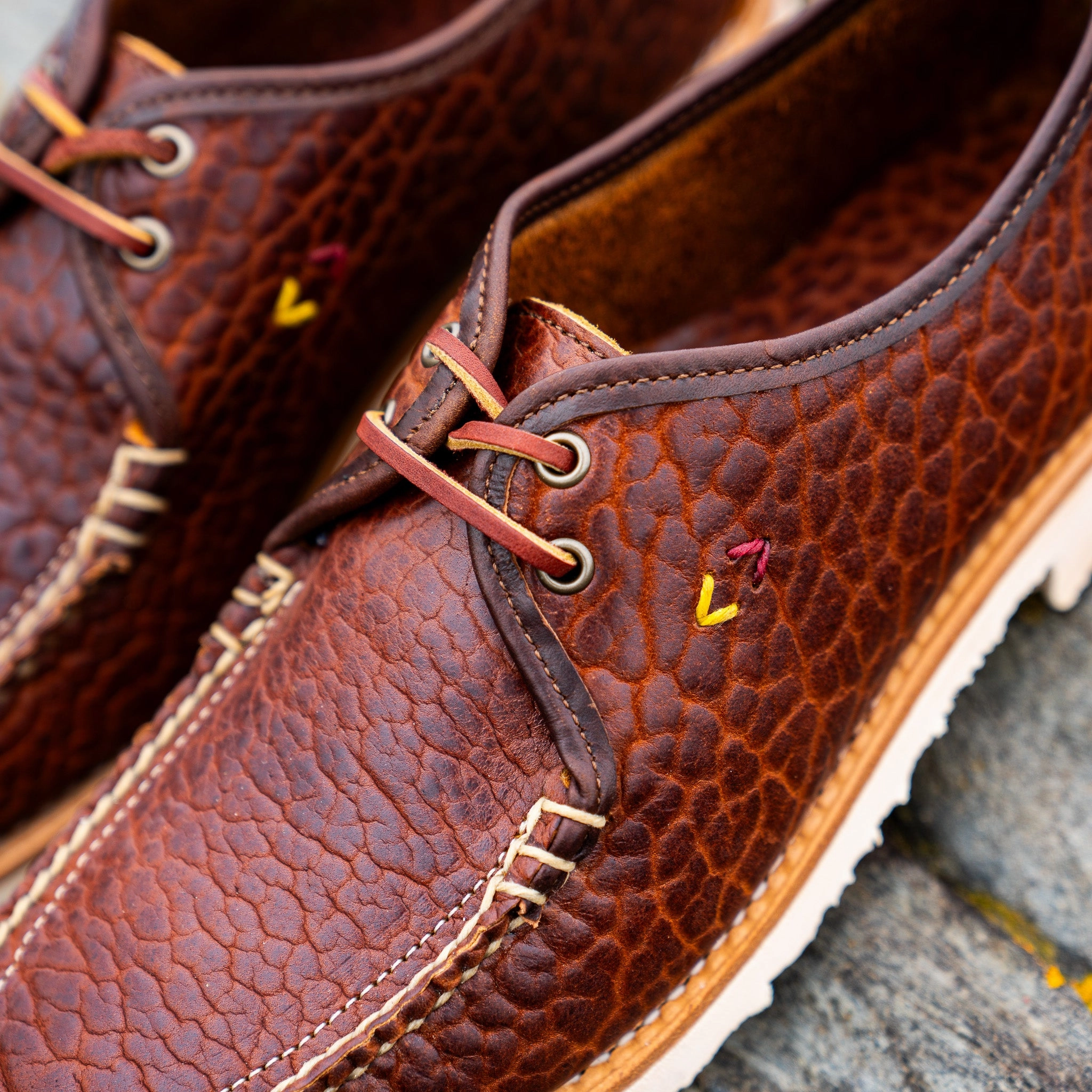 Works Lace Up Shoes Casco Derby - Cognac Bison
