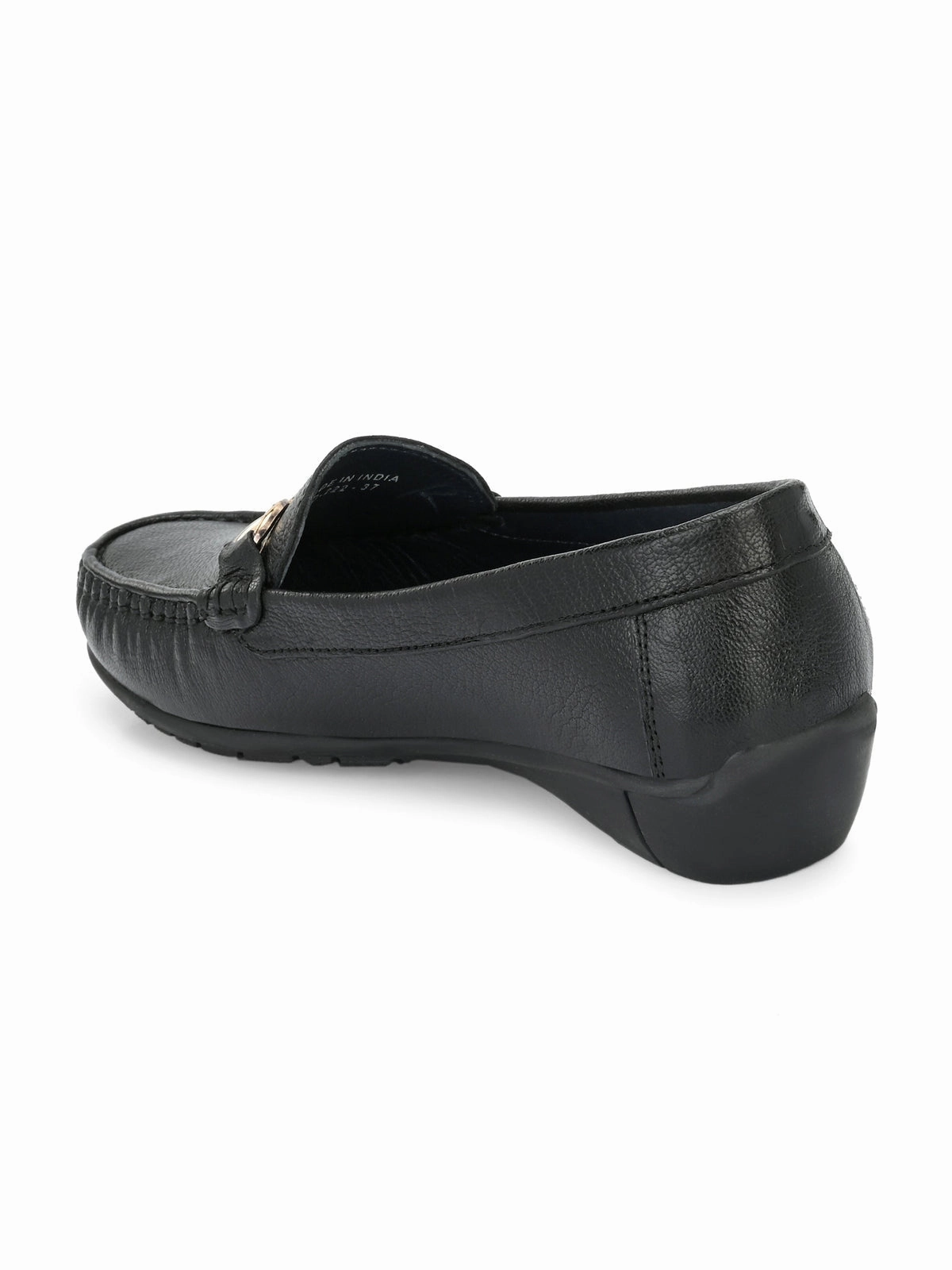 Eurosoft Loafers Sarah Black Leather Cushion Loafers