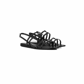 Ferragamo Typa Women's Sandals Black Buffalo Sandals