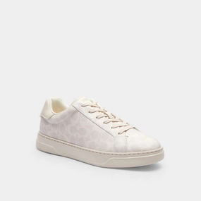 Coach High Line Sneaker In Signature Canvas Off White Best Running Shoe For Road And Trail
