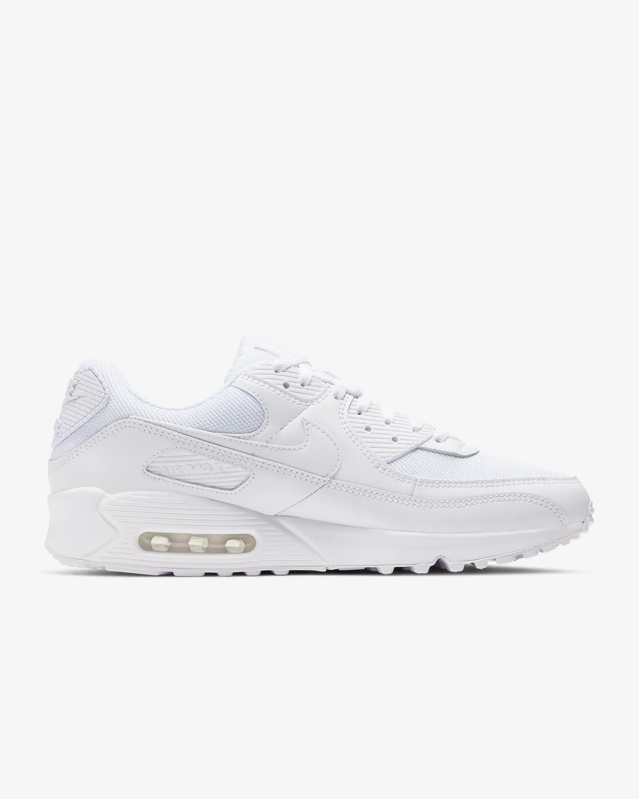Nike Sports Shoe Nike Air Max 90 CN8490-100 Sneaker Men's White Leather Low Top Running Shoes