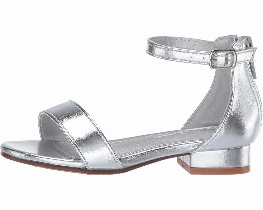 Sandals Gizeh Nina Hidi-T Sandals Girls  Silver Metallic Ankle Strap Block Heel RHS3940