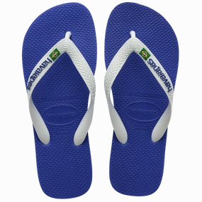 HAVAIANAS BRASIL LOGO - 4110850 - MARINE BLUE Flip Flops In The Office