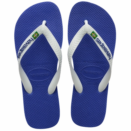 HAVAIANAS BRASIL LOGO - 4110850 - MARINE BLUE Long Lasting Flip Flops
