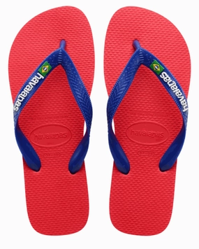 Orthopedic Flip Flops Arch Support HAVAIANAS BRASIL LOGO - RUBY RED.RUBY RED