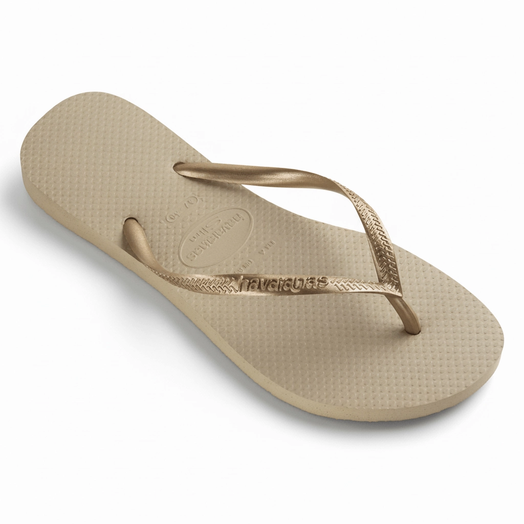 Kappa Flip Flops Havaianas Girl's Slim Grey/Gold