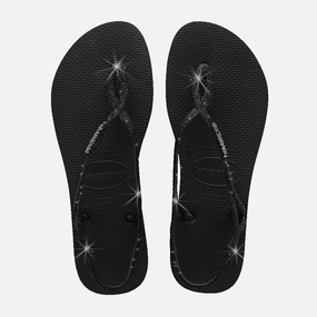 Best Sandals In Jamaica HAVAIANAS LUNA SPARKLE - BLACK