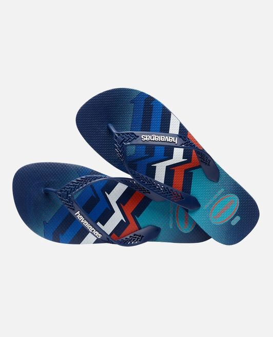 HAVAIANAS POWER LIGHT - NAVY BLUE Grey Wedge Flip Flops