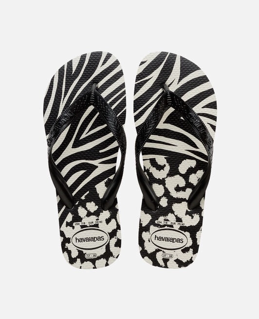 HAVAIANAS TOP ANIMALS - WHITE.BLACK Flip Flops Kayaking