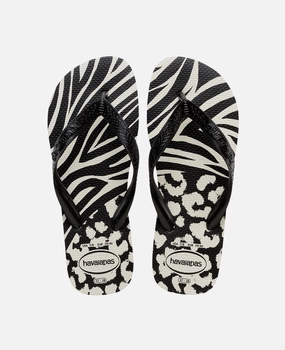 HAVAIANAS TOP ANIMALS - WHITE.BLACK Ruby Flip Flops