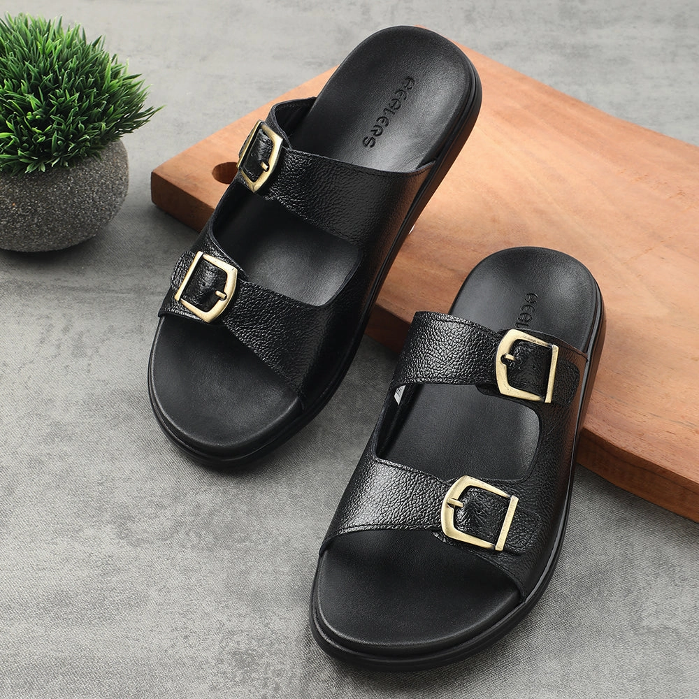 Sandals Handmade Authentic Heels Open Toe Bogolan Mudcloth Healers Black Casual Sandal For Men MDL-11E By Liberty