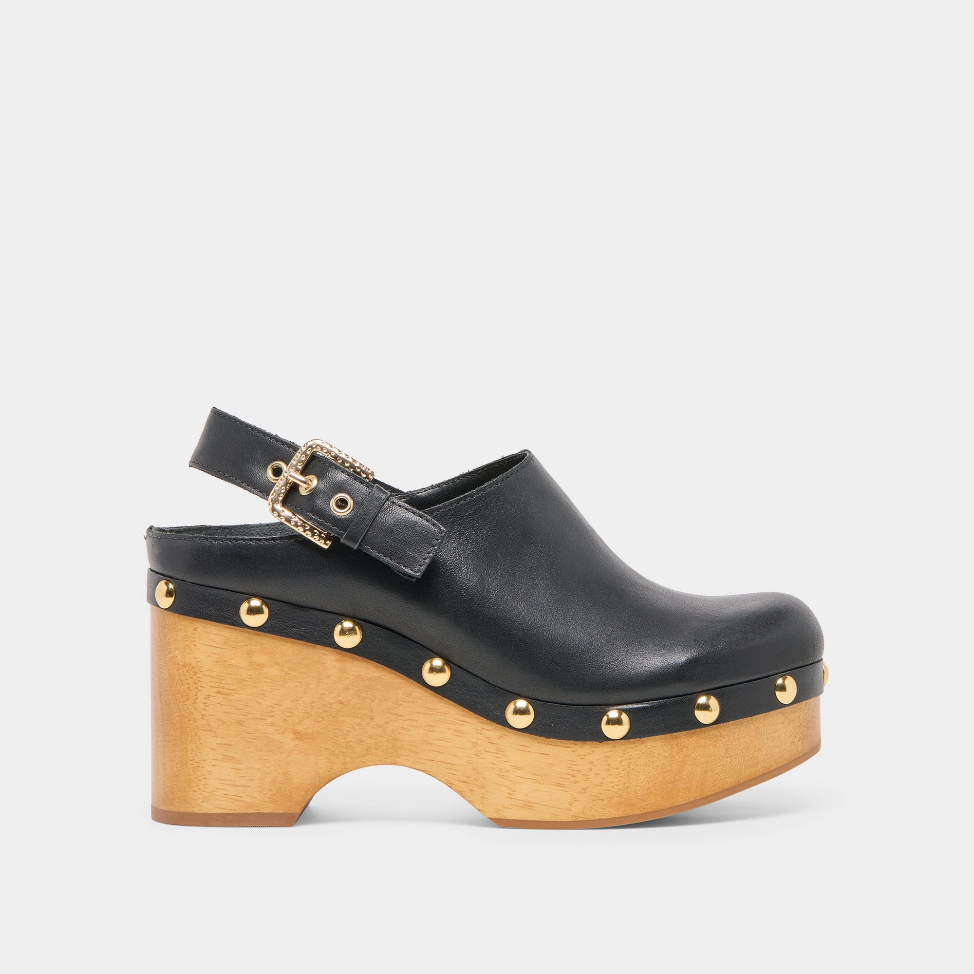 Clogs Com ADELAN CLOGS BLACK LEATHER