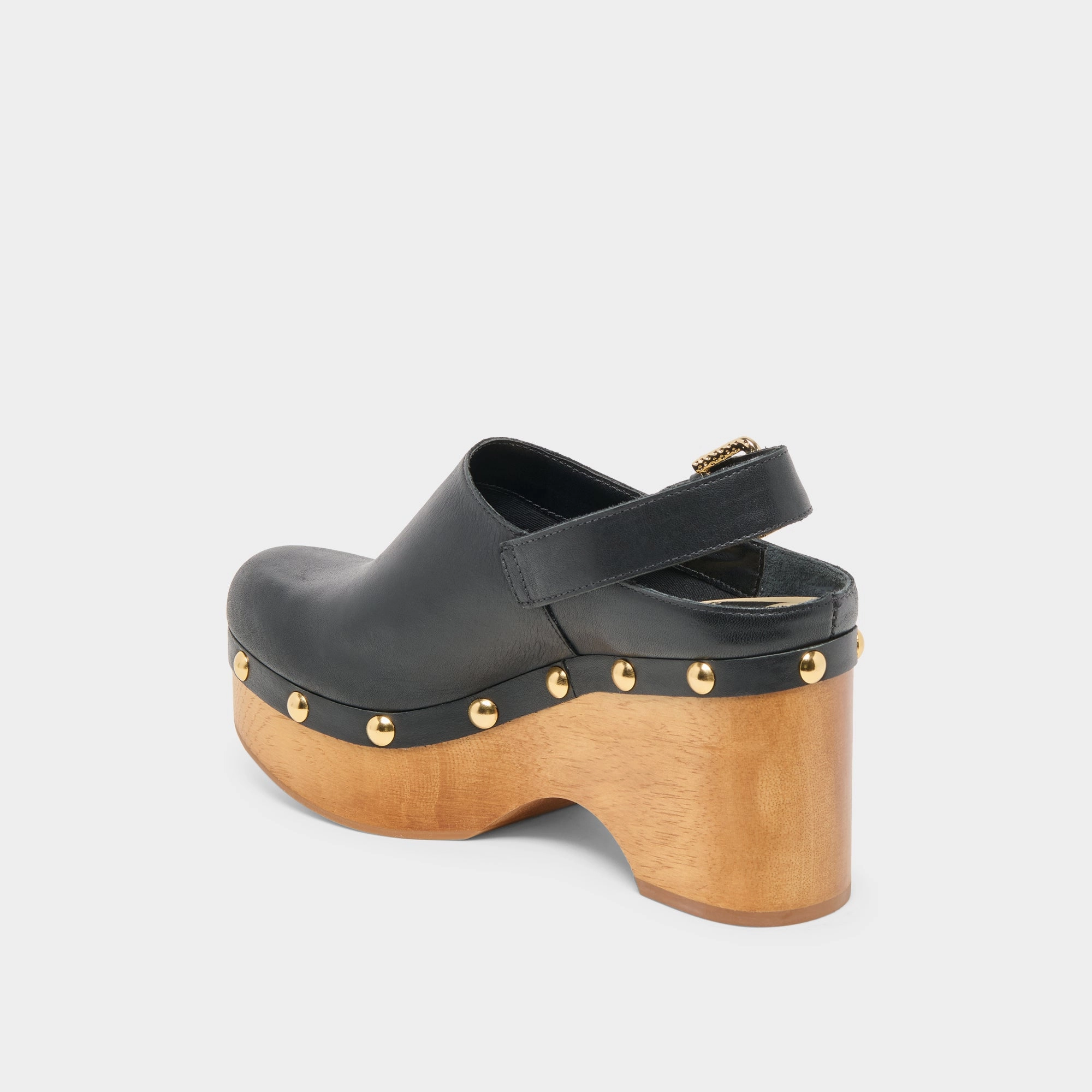 ADELAN CLOGS BLACK LEATHER Nude Clogs