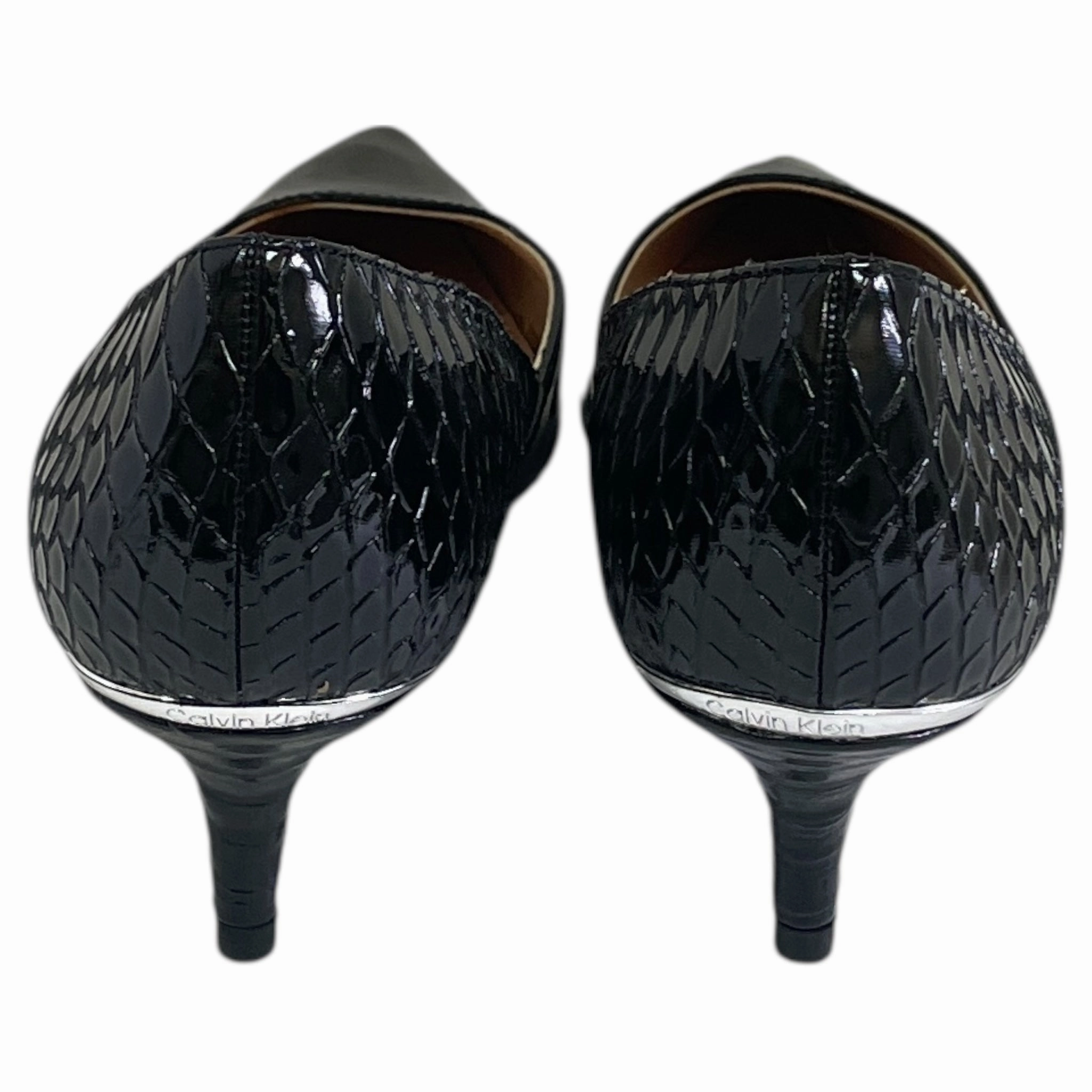 High Heel Pump Shoes Heels Kitten By Calvin Klein In Black, Size:6