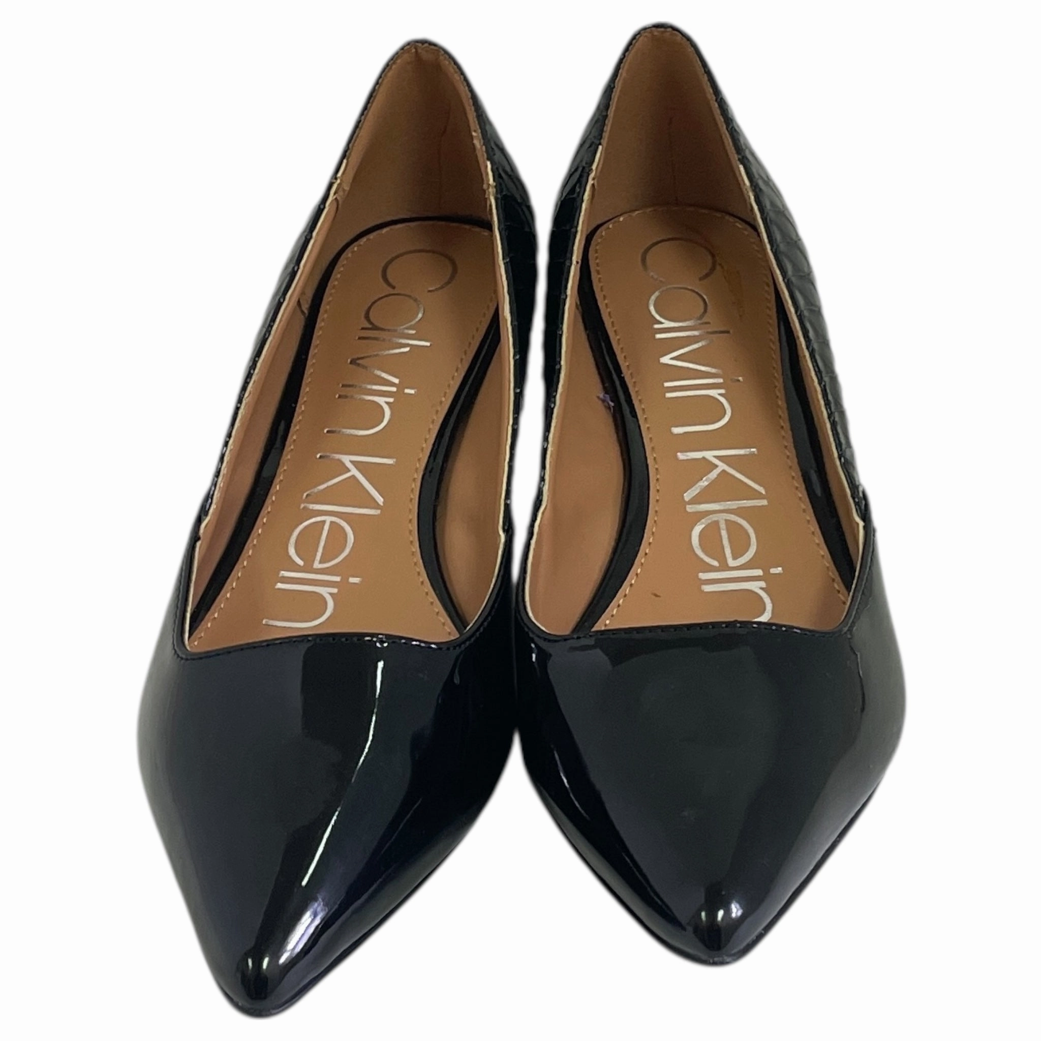 Shoes Heels Kitten By Calvin Klein In Black, Size:6 Closed Toe High Heel Mules