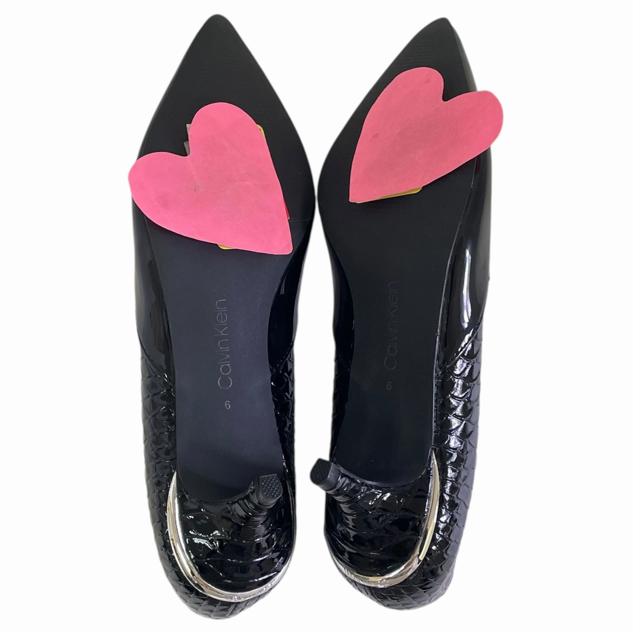 Shoes Heels Kitten By Calvin Klein In Black, Size:6 Short Boots High Heels