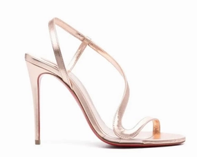 High Heel Nudes Christian Louboutin Rosalie 100mm leather sandals