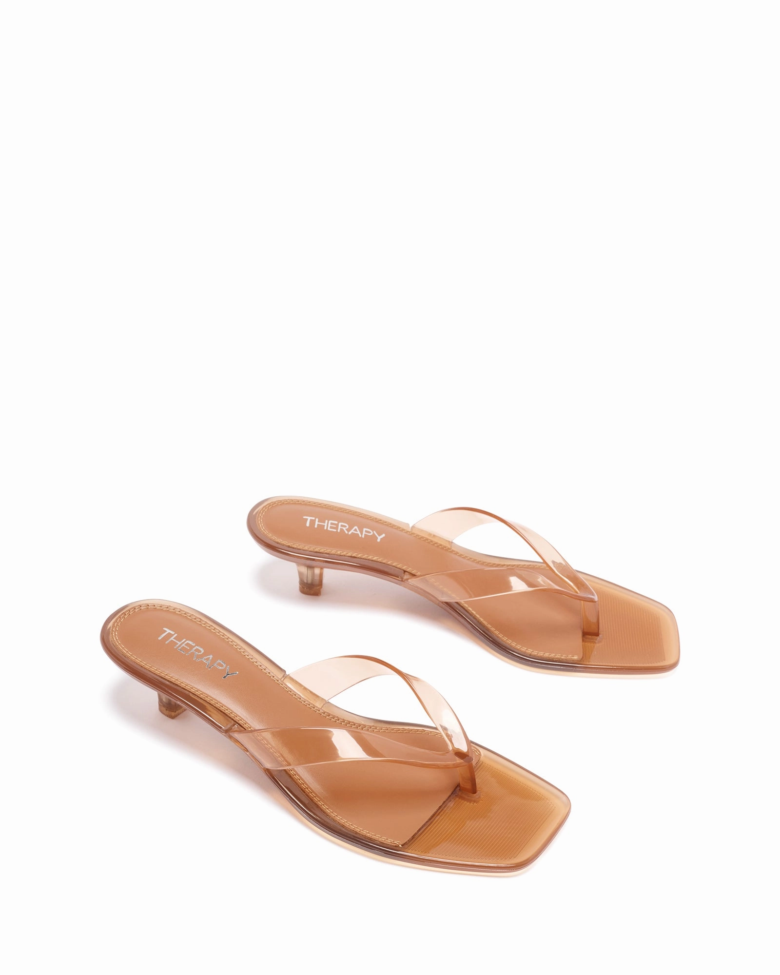 Jellyz Thong Heel Toffee Zebra High Heels