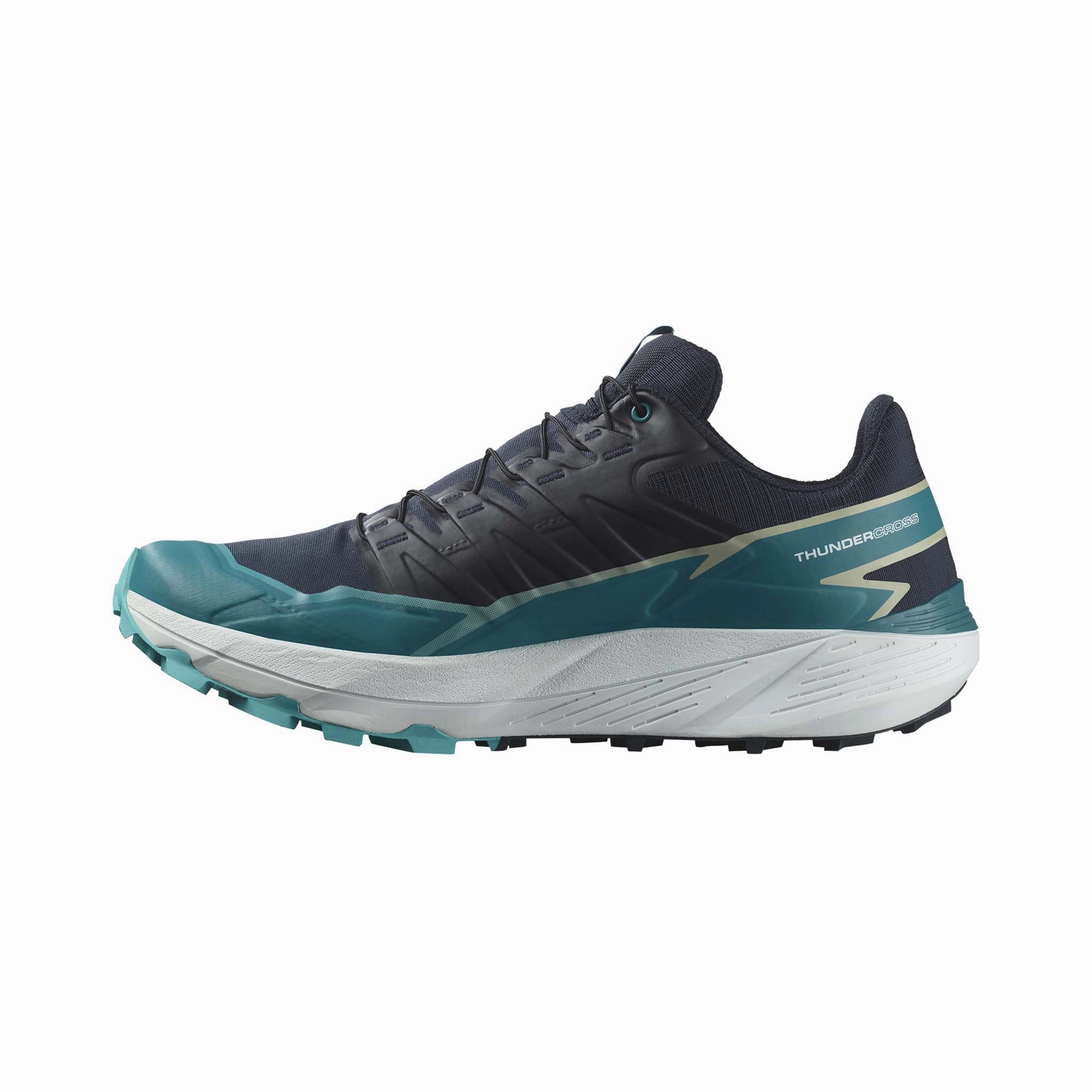 Wide Toe Box Trail Shoe Salomon | Men's Thundercross Trail Running Shoes - Carbon