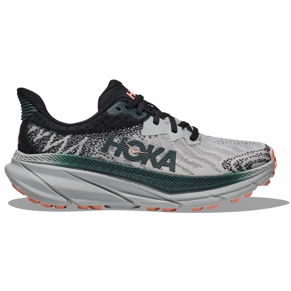 Hoka Challenger 7 Harbor Mist/Spruce Running Shoe (Women's) Horse Shoe Trail Denali