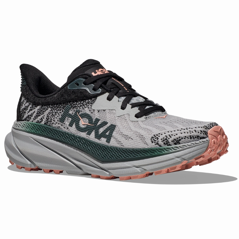 Hoka Challenger 7 Harbor Mist/Spruce Running Shoe (Women's) Trail Running Shoes Mid