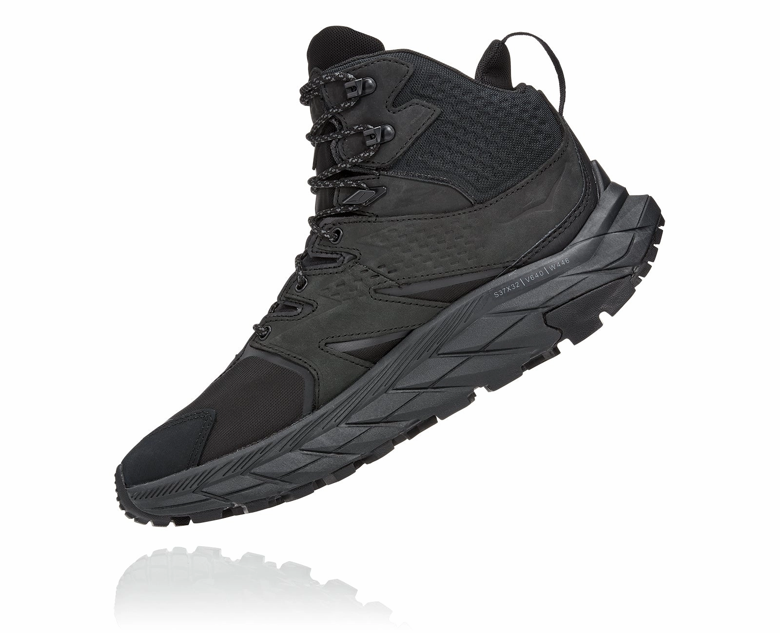 Hoka Mens Anacapa Mid GTX - Black/Black (1122018-BBLC) Beat Trail Shoes
